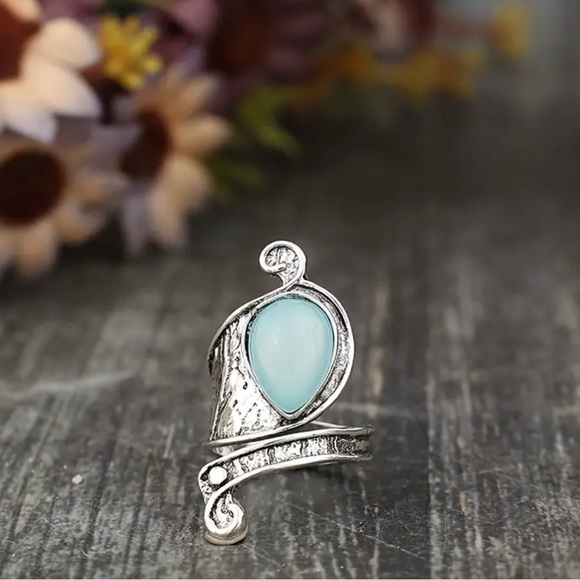 Jewelry - Silver Ring with Blue Stone